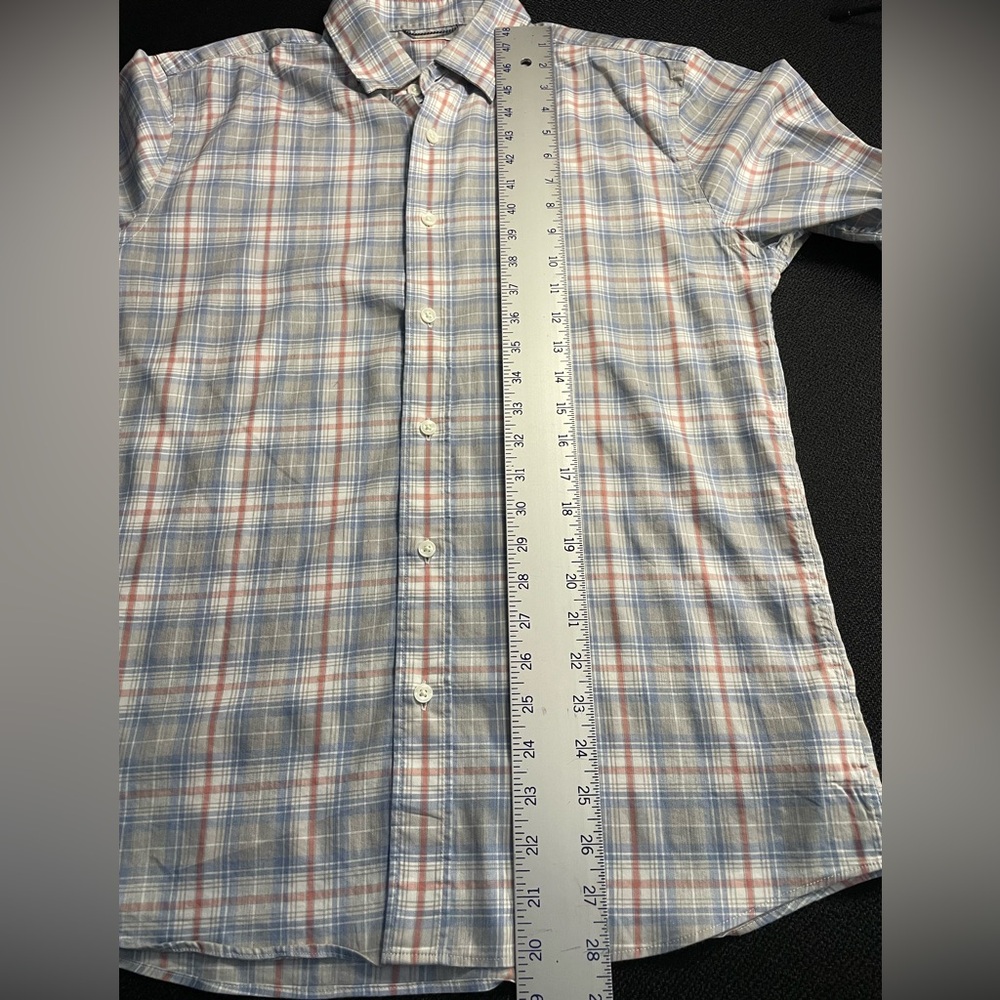 Faherty long sleeve button down lightweight plaid shirt sx M - Picture 9 of 11